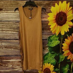 Christian Siriano camel 🐫 colored midi dress NWT